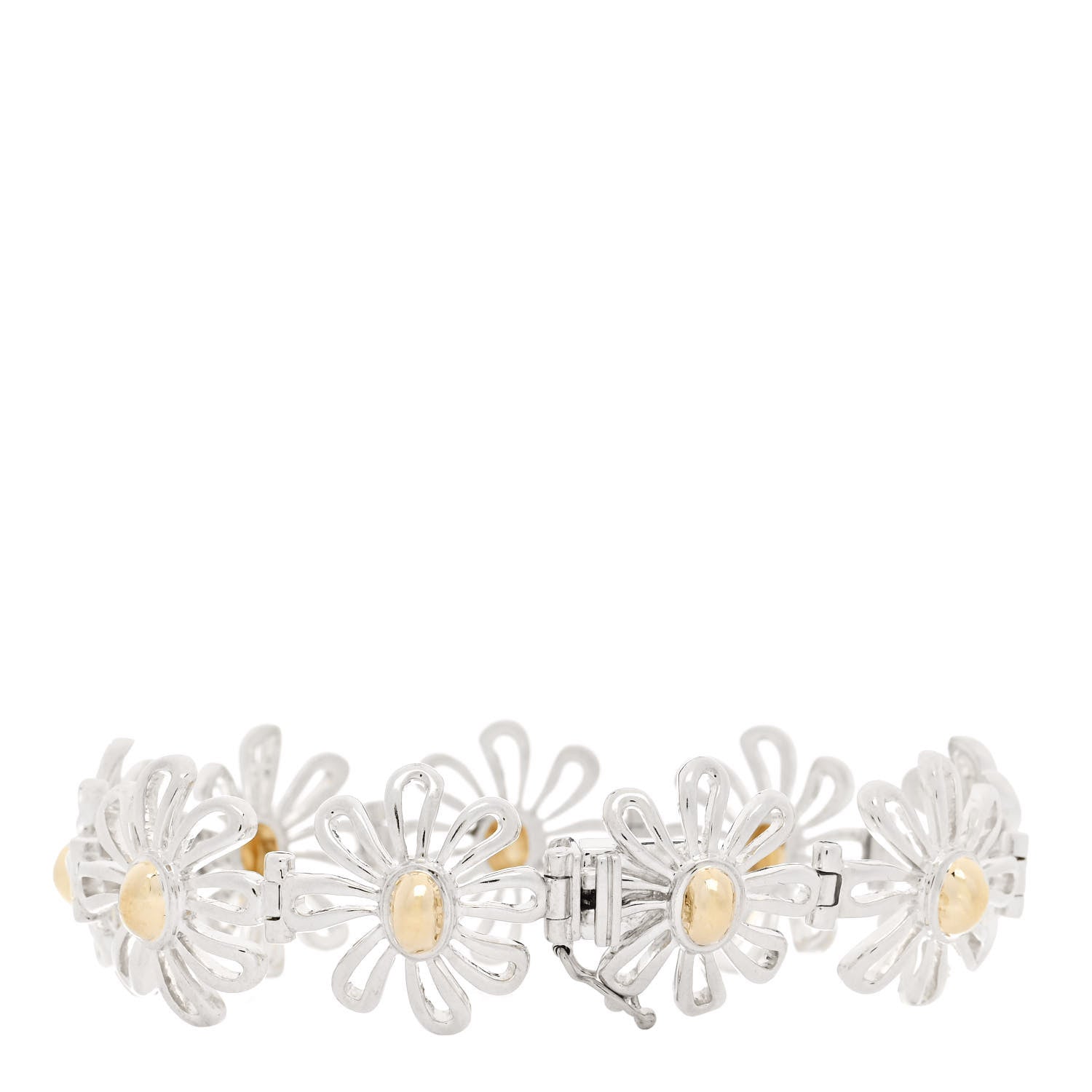 Tiffany Sterling Silver 18K Yellow Gold Paloma Picasso Daisy Bracelet 2 of 4