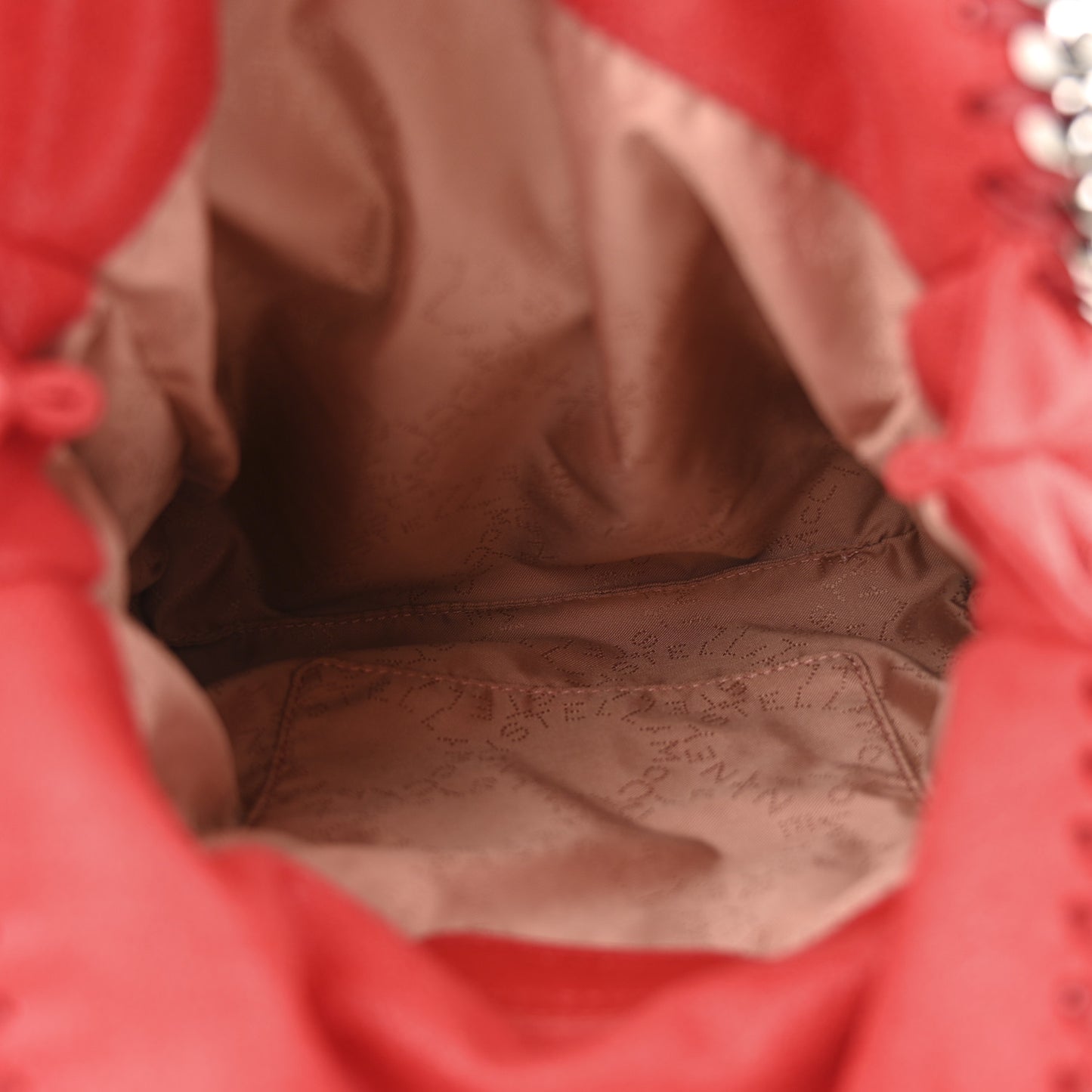 Shaggy Deer Mini Falabella Fold Over Tote Red