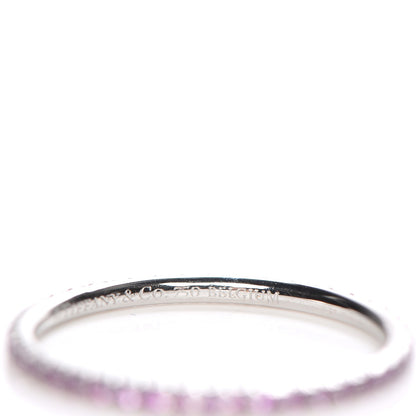Tiffany 18K White Gold Pink Sapphire Metro Ring 6.5 5 of 5