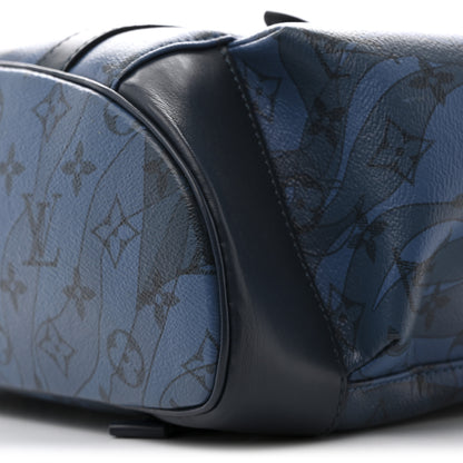 Louis Vuitton Monogram Aquagarden Christopher MM Backpack Abyss Blue 9 of 14