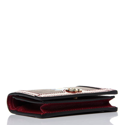 Gucci X DORAEMON Mini Vintage GG Supreme Monogram Card Case Wallet Beige Cherry Red 4 of 10