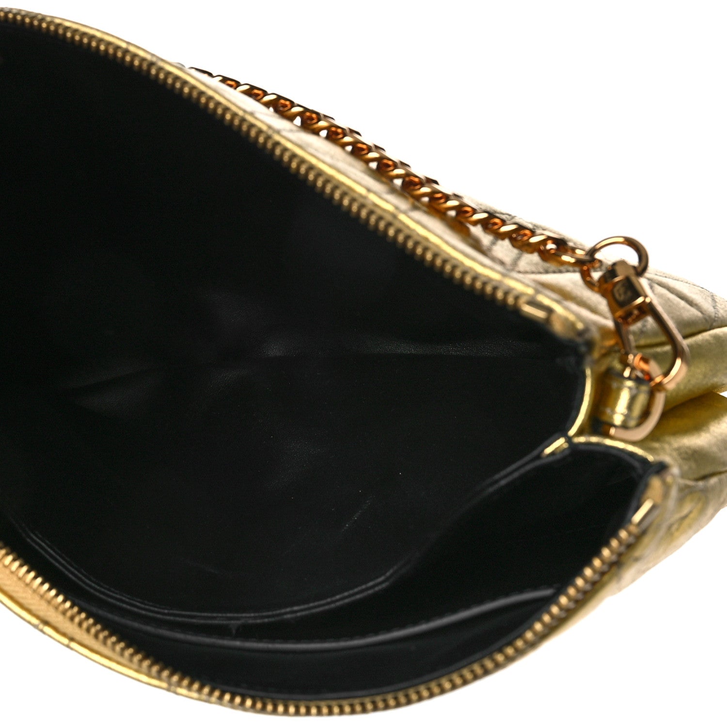 Versace Metallic Lambskin Quilted Virtus Crossbody Bag Gold 5 of 9