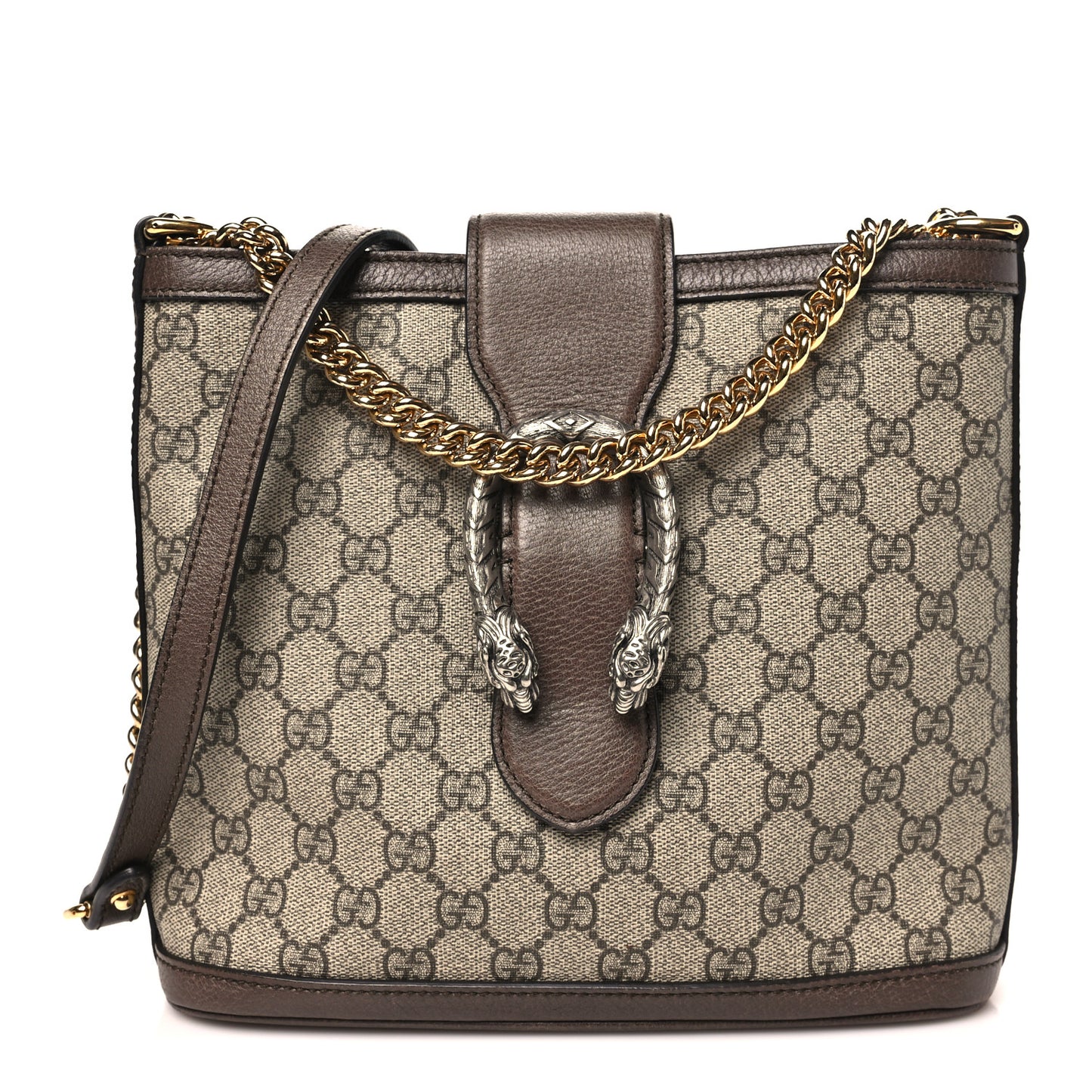 GG Supreme Monogram Medium Dionysus Bucket Bag Beige New Acero
