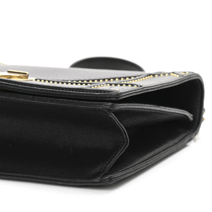 Christian Dior Lambskin Studded Medium Diorama Flap Bag Black 10 of 17