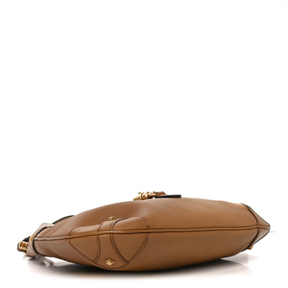 Gucci Calfskin Piston Lock Jackie O Hobo Tan 4 of 10