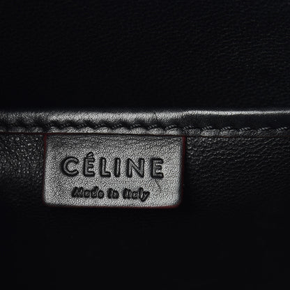 Celine Smooth Calfskin Nano Luggage Black Red 7 of 16