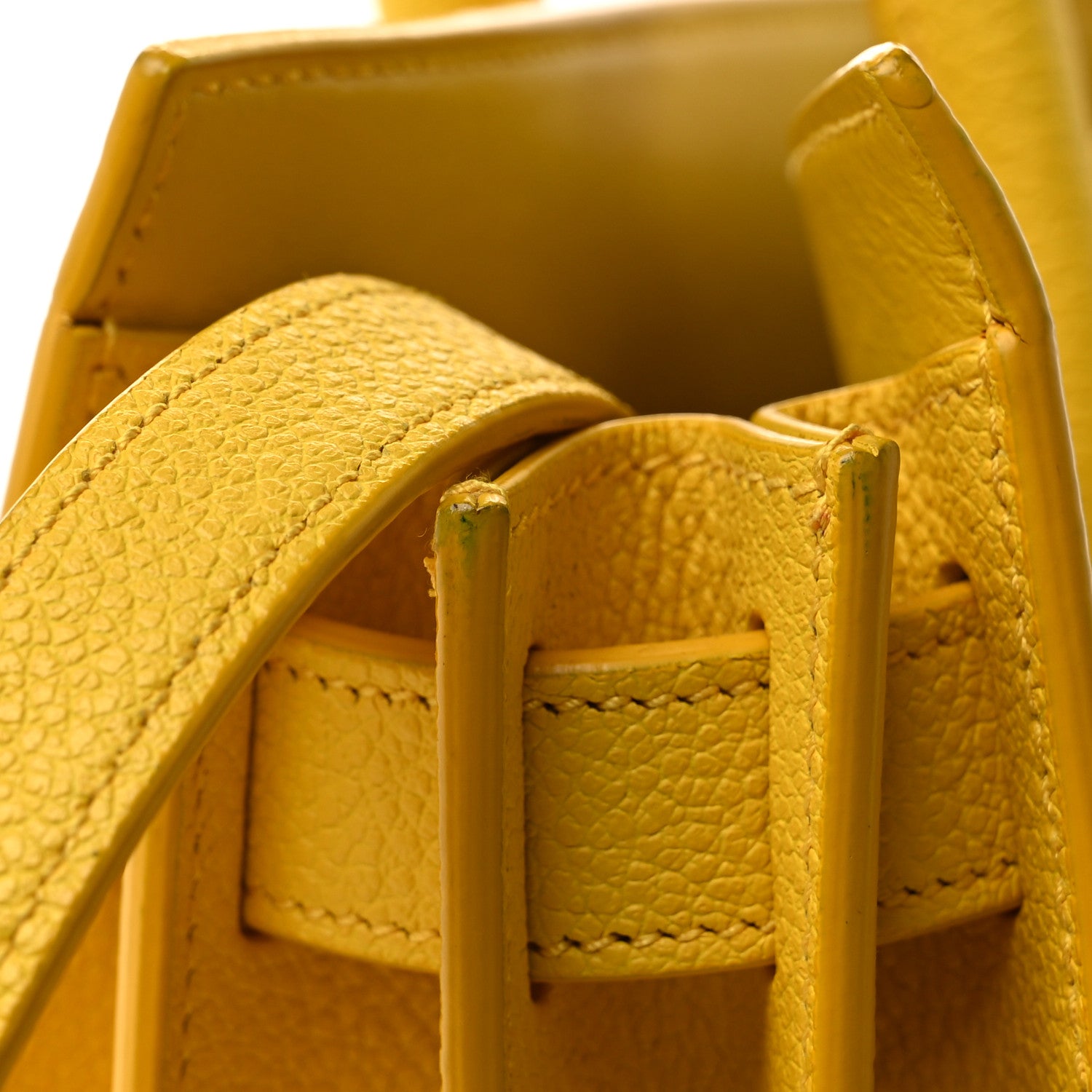 Saint Laurent Grained Calfskin Baby Sac De Jour Jaune 12 of 13