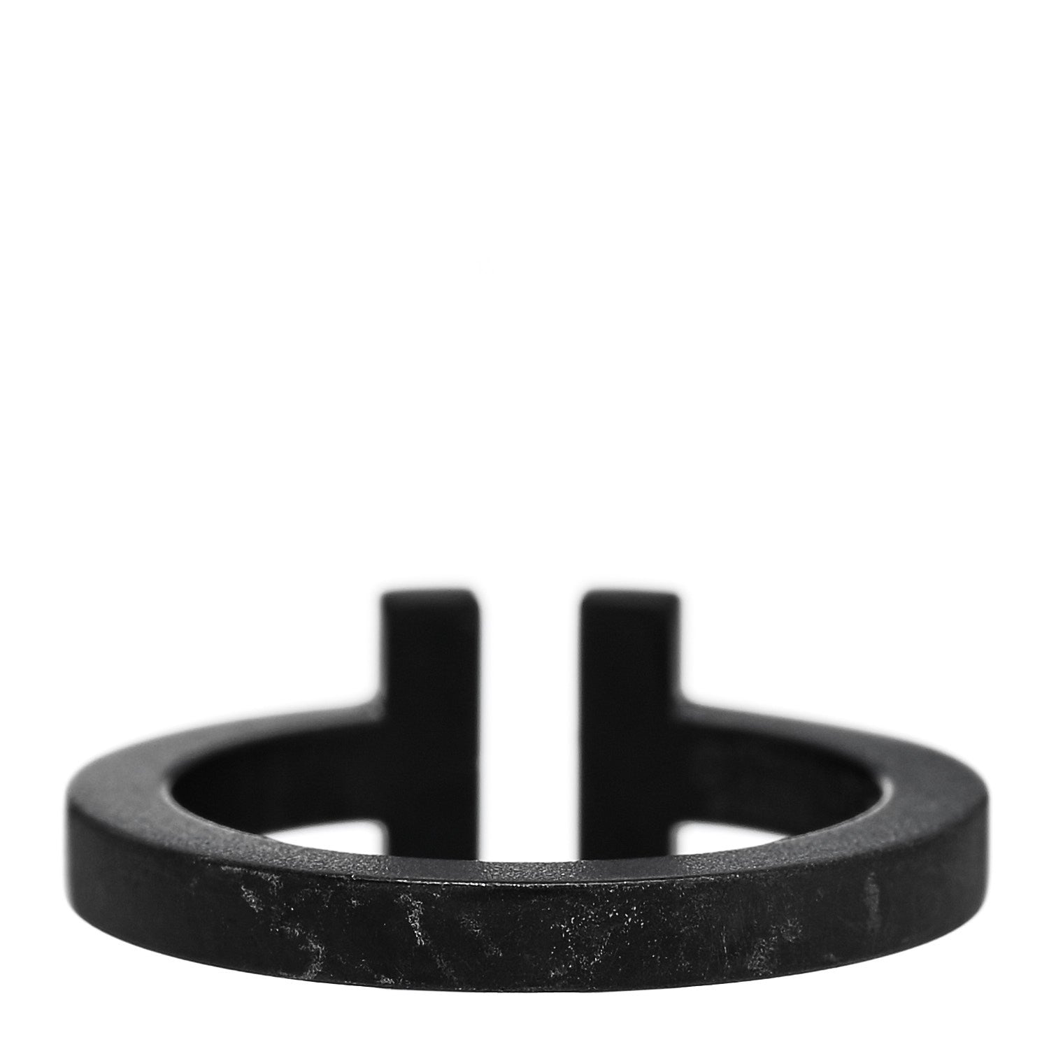 Tiffany Black-Coated Stainless Steel T Square Ring 49 5 3 of 5