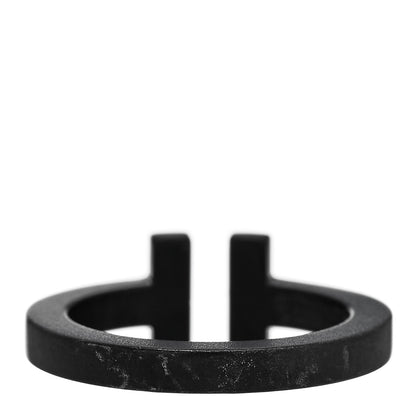 Tiffany Black-Coated Stainless Steel T Square Ring 49 5 3 of 5