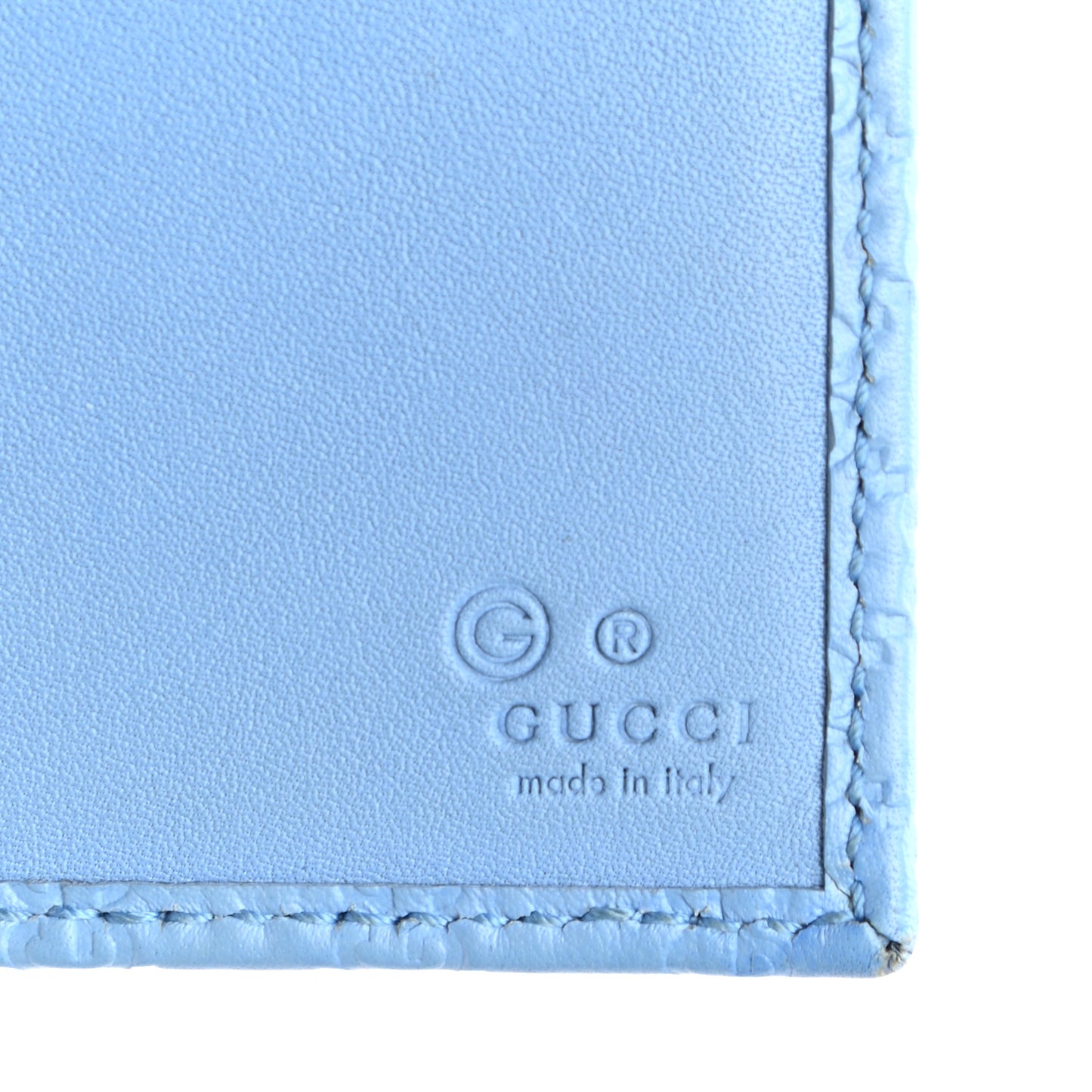 Soft Microguccissima Continental Wallet Mineral Blue