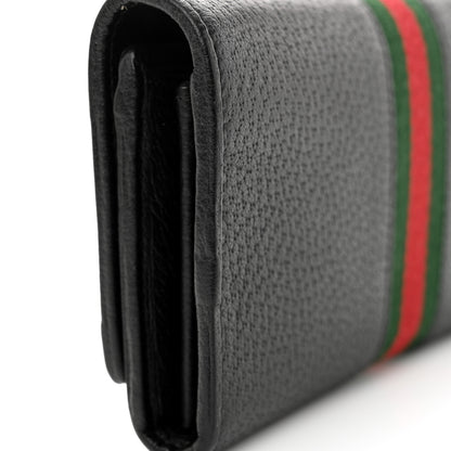 Gucci Dollar Calfskin Web Ophidia Wallet On Chain Black 13 of 14