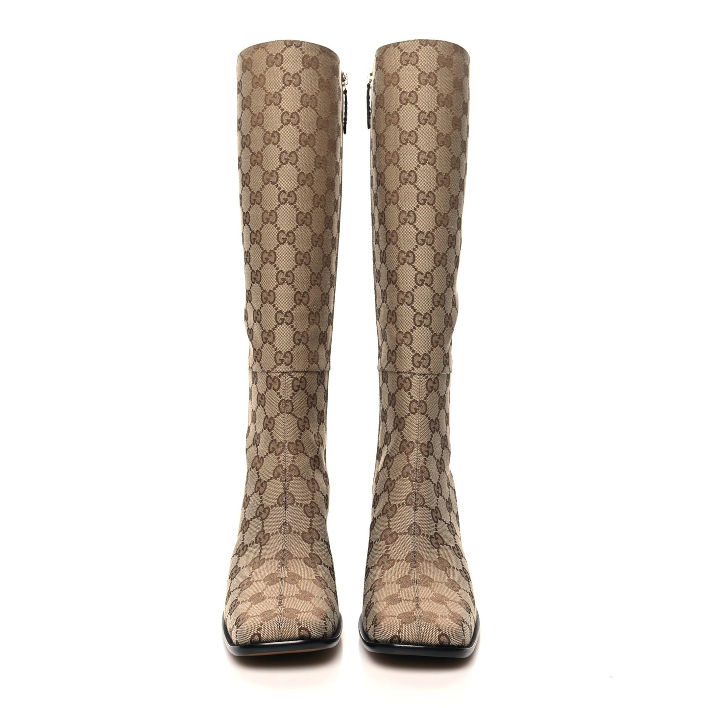 GG Supreme Knee High Boots 38.5 Beige Ebony New Acero