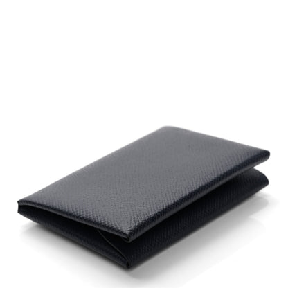 Hermes Epsom Calvi Duo Card Case Bleu Indigo 4 of 9