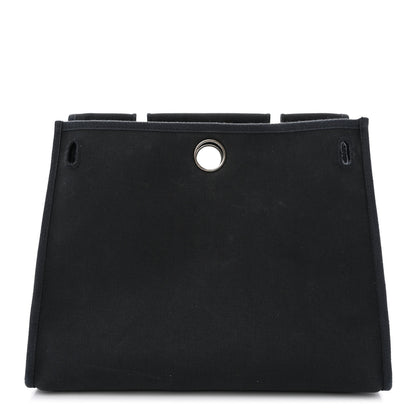Hermes Toile Vache Calfskin Herbag 30 PM Ficelle Black 11 of 18