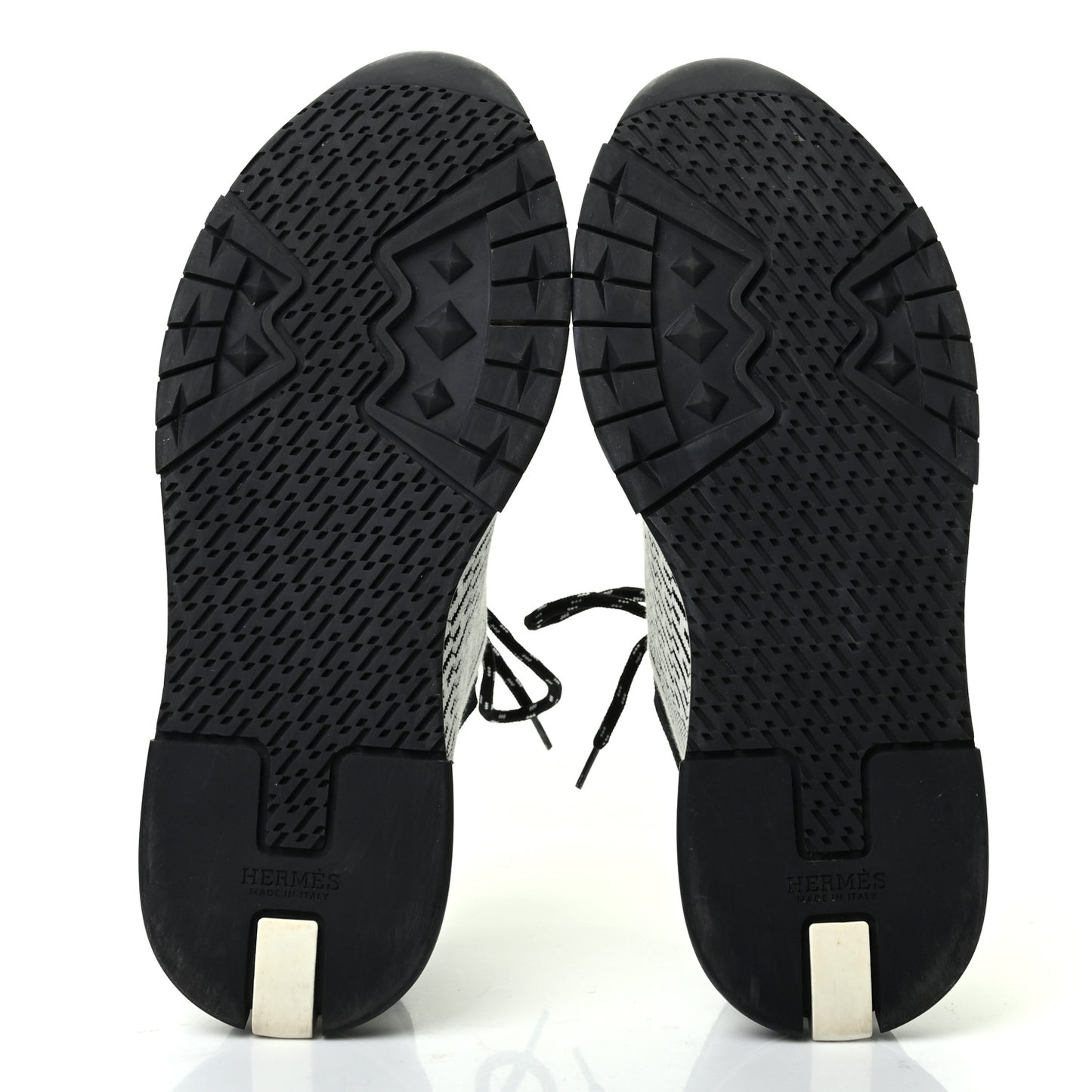 Knit Calfskin Suede Goatskin Bi-Color Womens Addict Sneakers 37.5 Black White
