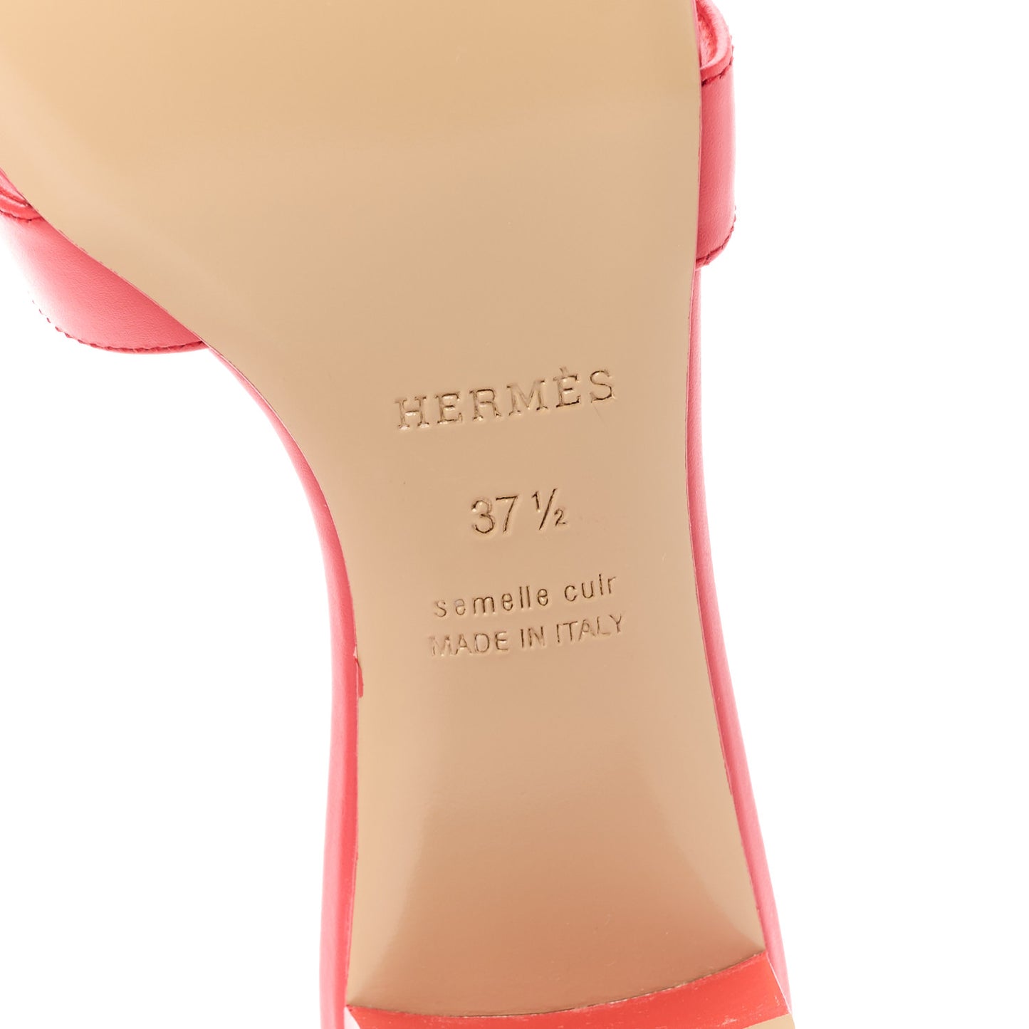 Calfskin Oasis Sandals 37.5 Rouge Rubis