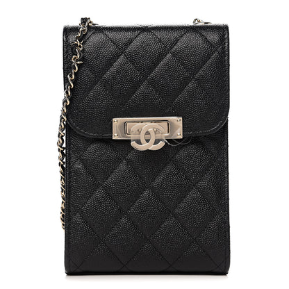 Chanel Caviar Quilted Golden Class Phone Holder Black 1 of 11