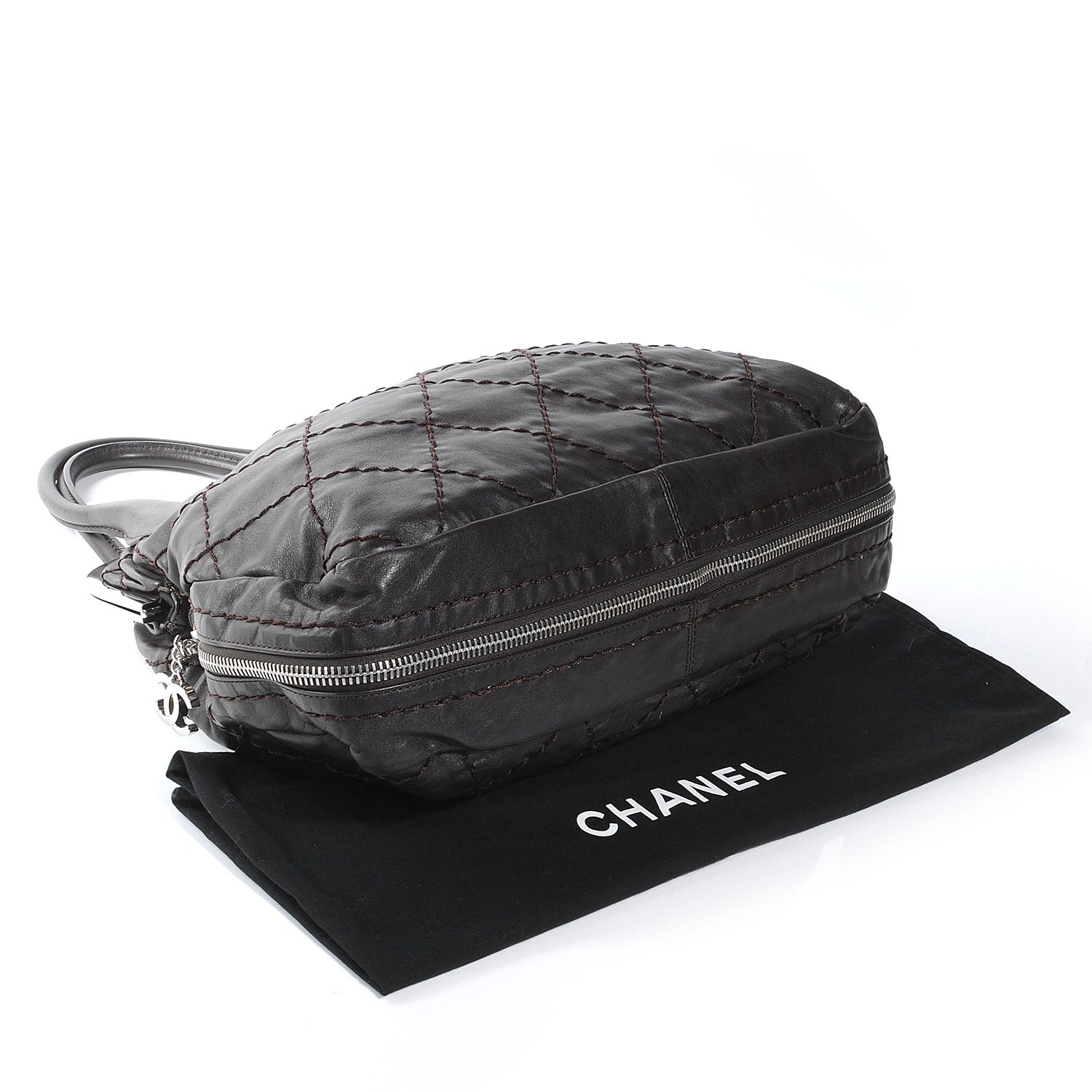 Chanel Lambskin Expandable Stitched Frame Top Bag Black 4 of 7