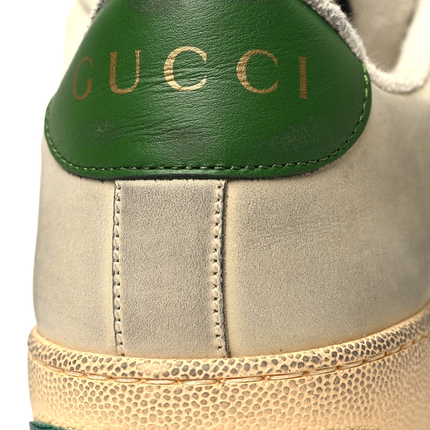 GG Monogram Nubuck Web Womens Screener Sneakers 39.5 New Sand Dusty Milk Vintage Green