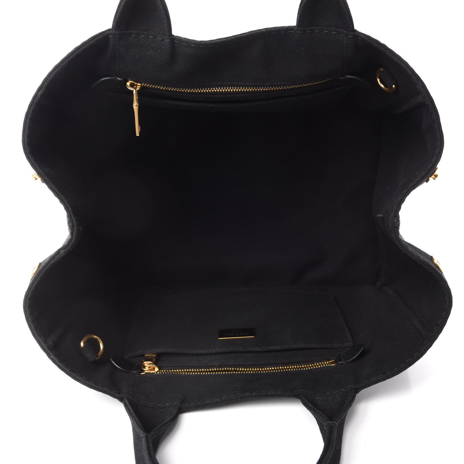 Prada Canapa Logo Tote Black 5 of 12