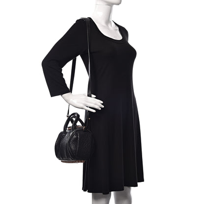 Alexander Wang Pebbled Lambskin Mini Rockie Black Rose Gold Hardware 2 of 11