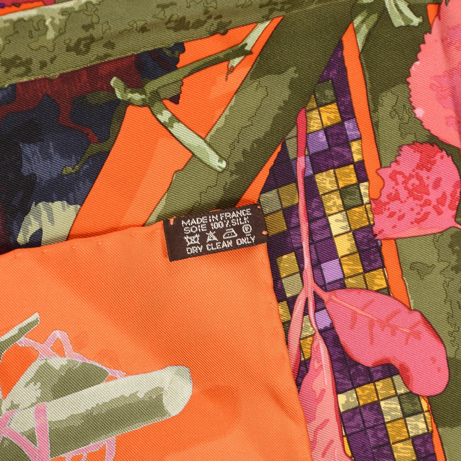 Hermes Silk Le Robinson Chic Scarf 90 3 of 4