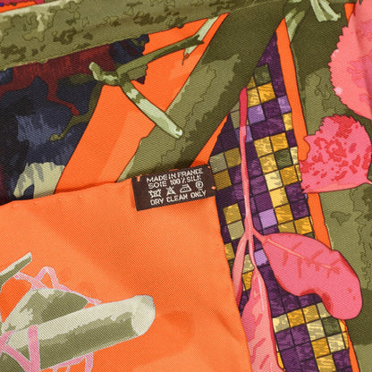 Hermes Silk Le Robinson Chic Scarf 90 3 of 4