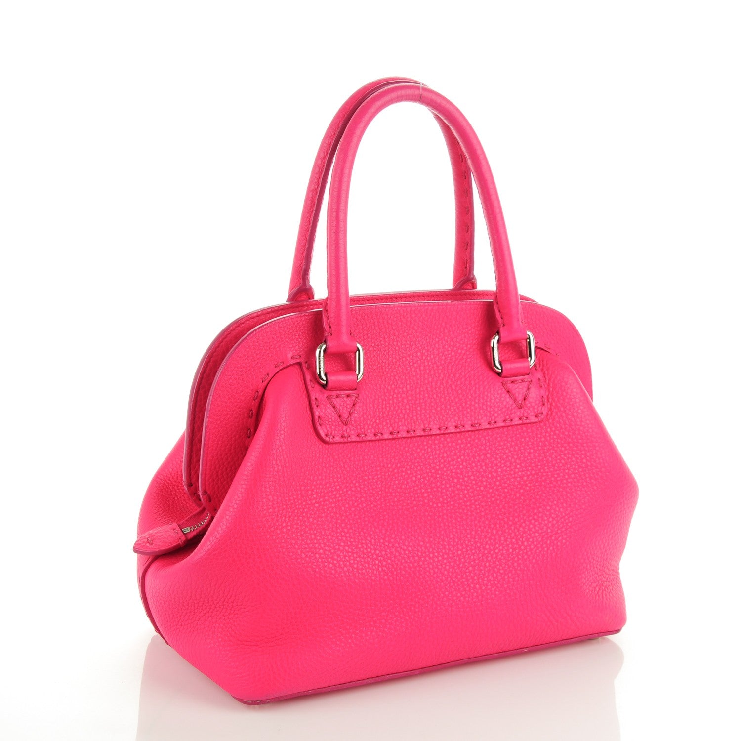 Fendi Calfskin Romano Selleria Adele 1328 Bag Fuchsia 3 of 9