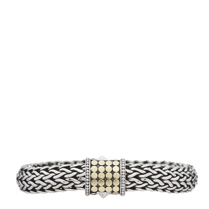 John Hardy Sterling Silver 18K Yellow Gold 10.5mm Classic Chain Dot Bracelet 1 of 4