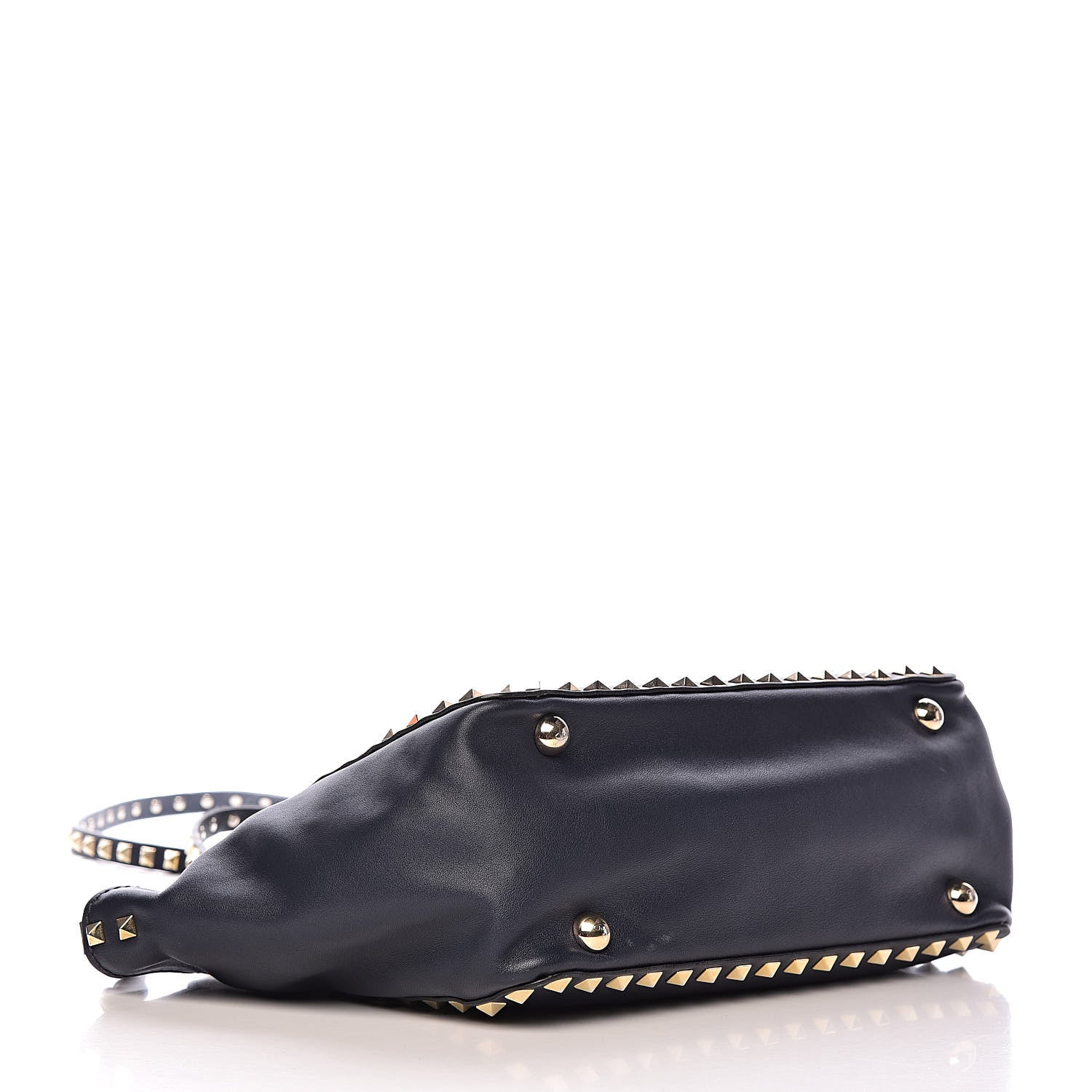 Valentino Garavani Vitello Small Rockstud Tote Marine 4 of 15
