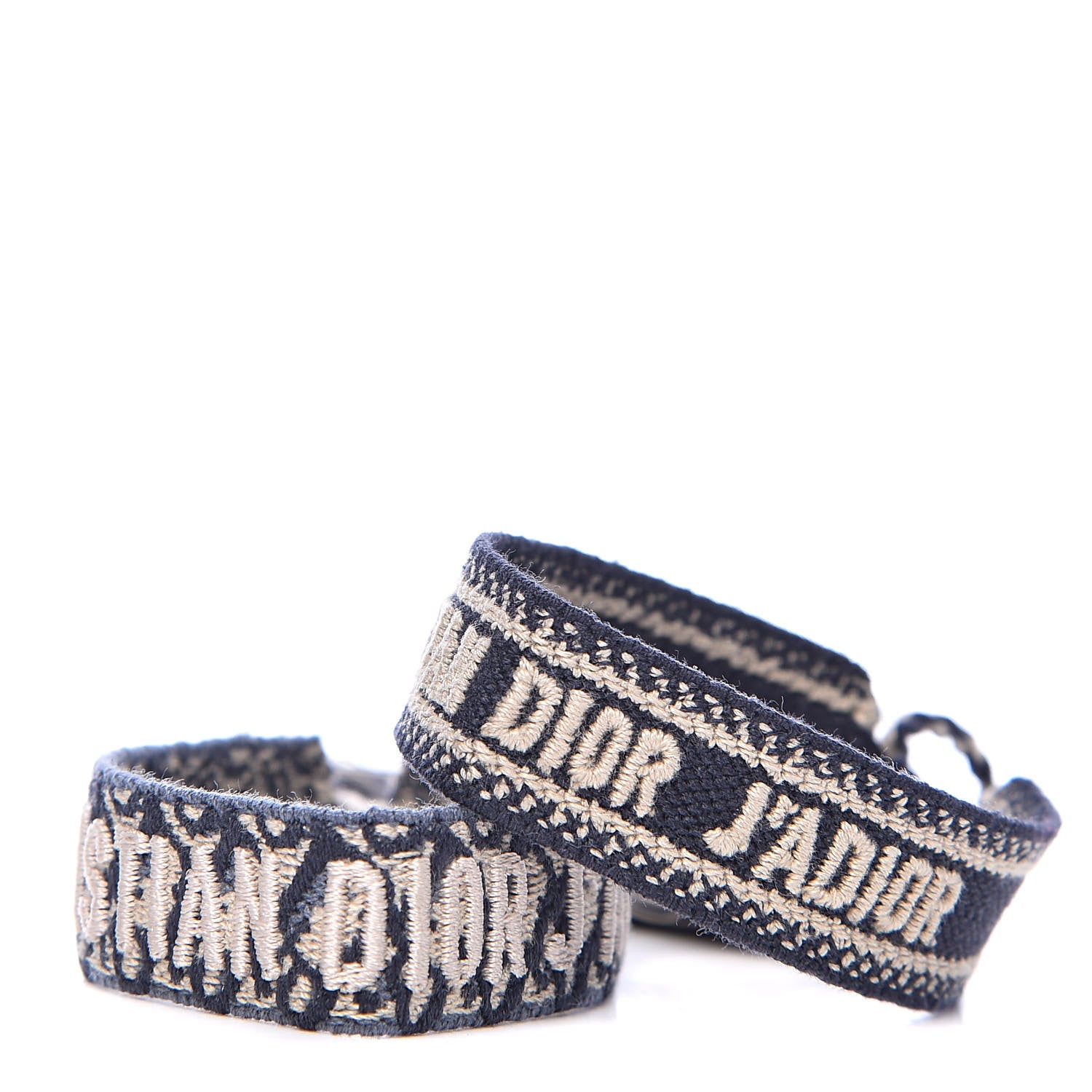 Christian Dior Woven Cotton J'Adior Friendship Bracelet Set Navy 1 of 3
