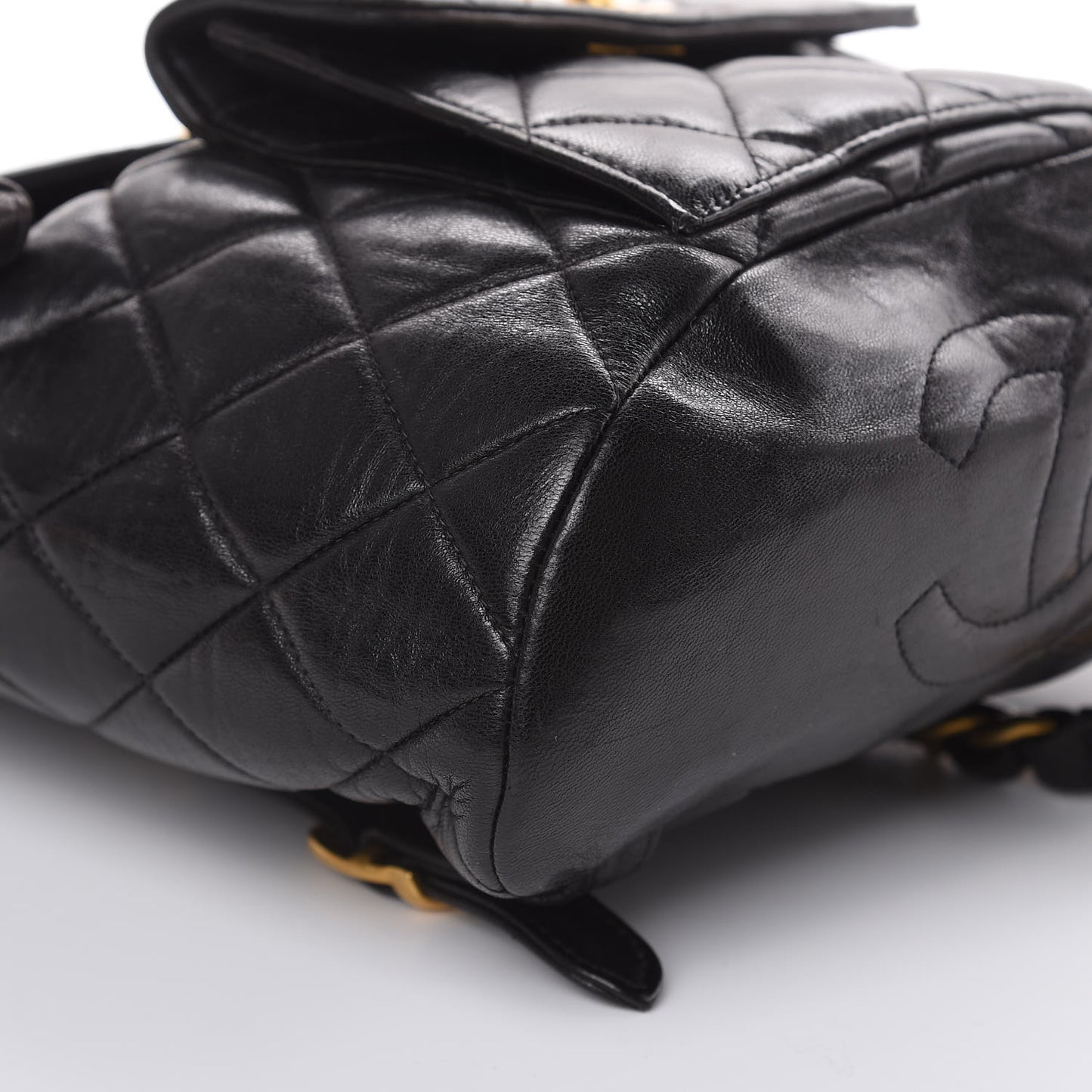 Lambskin Quilted CC Chain Backpack Black