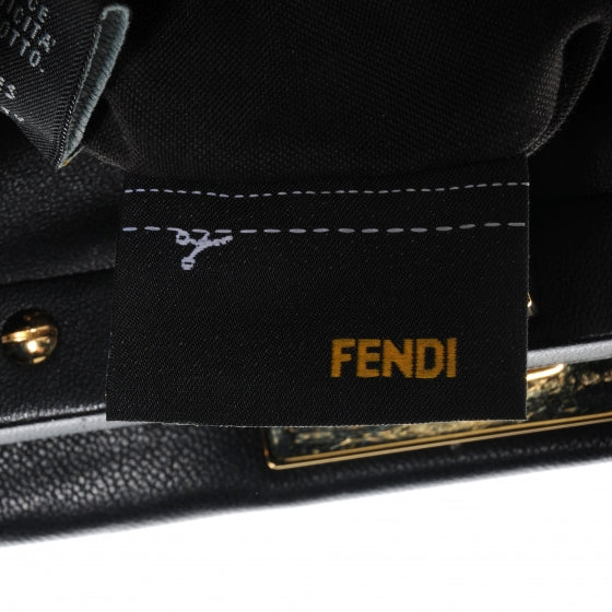 Fendi Nappa Mini Peekaboo Iconic Satchel Black 9 of 13