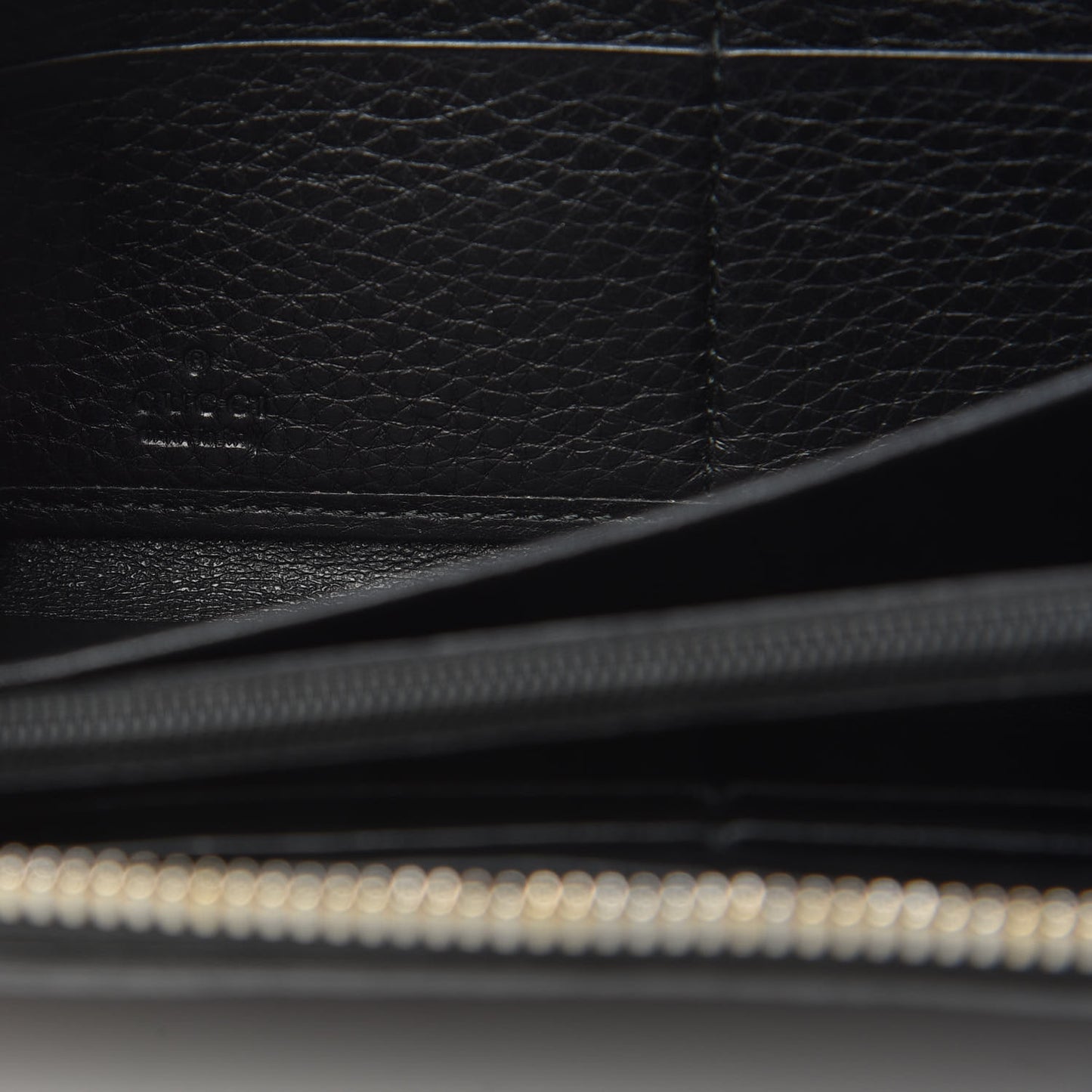 Pebbled Calfskin Soho Zip Around Wallet Black
