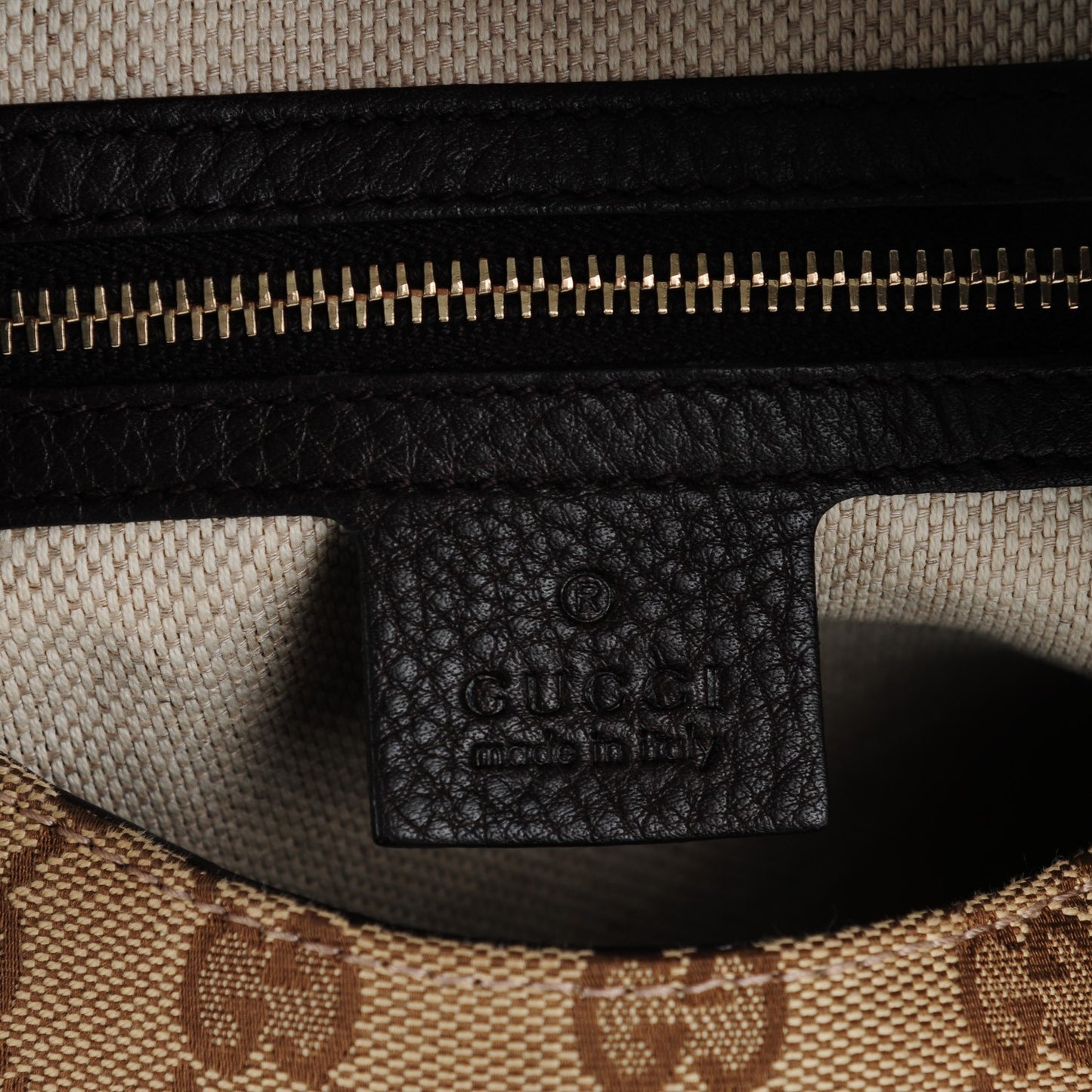 Monogram Web Medium Dressage Hobo Dark Brown