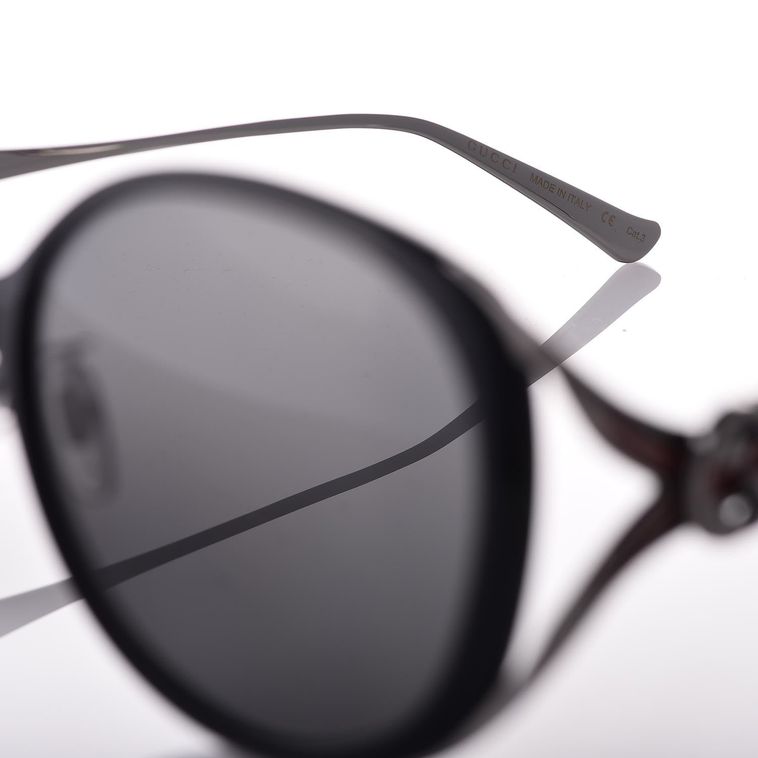Gucci Round Frame Injected GG0226SK Sunglasses Black 7 of 8