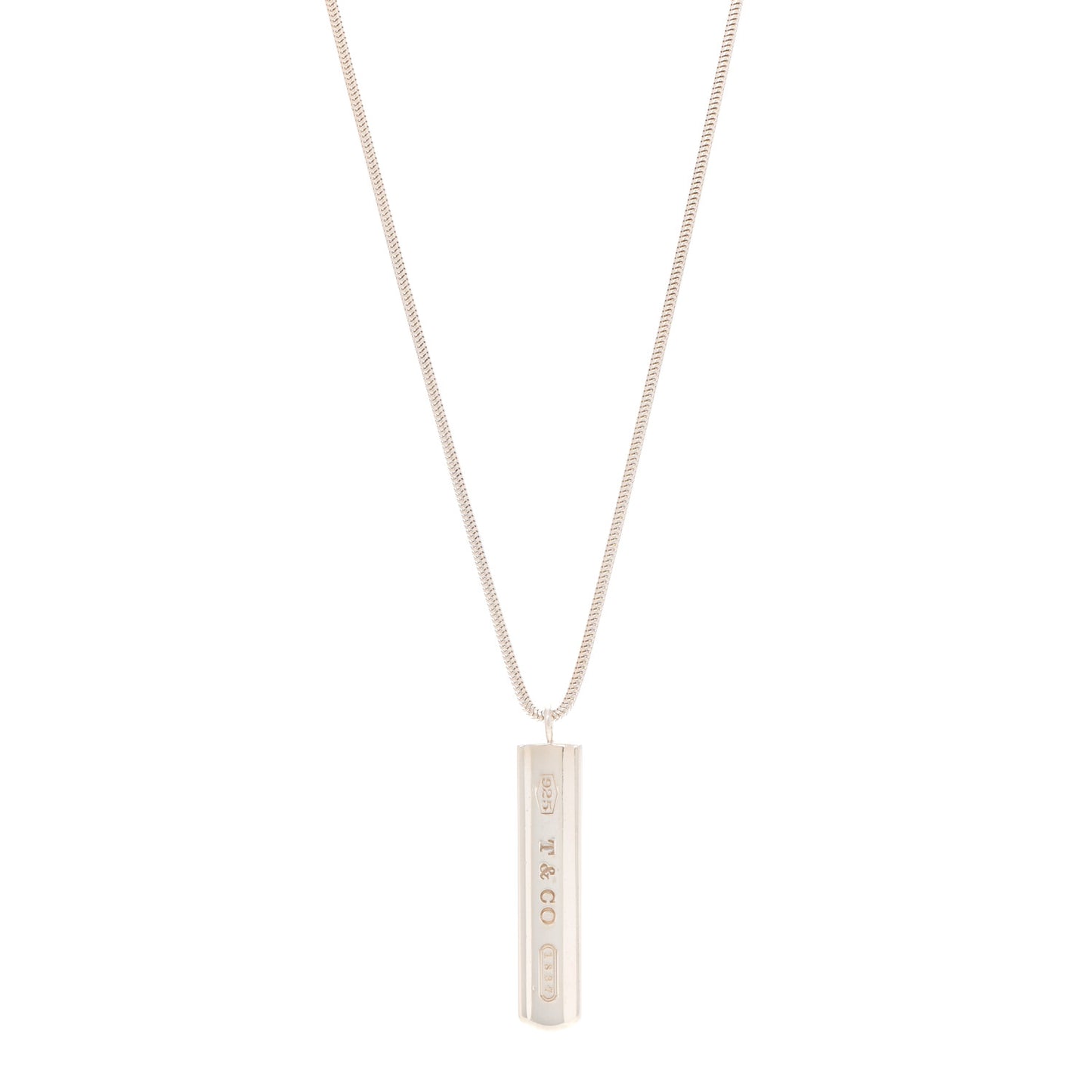 Sterling Silver 1837 Bar Pendant Necklace