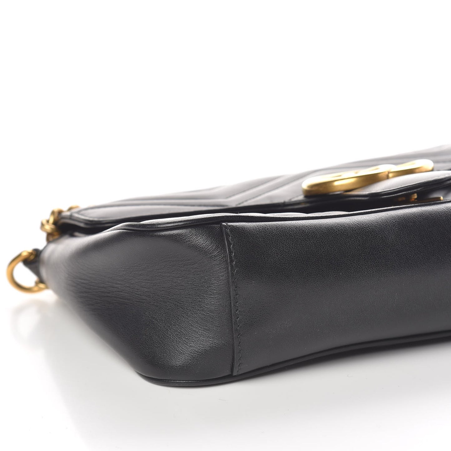Calfskin Matelasse Small GG Marmont Shoulder Bag Black
