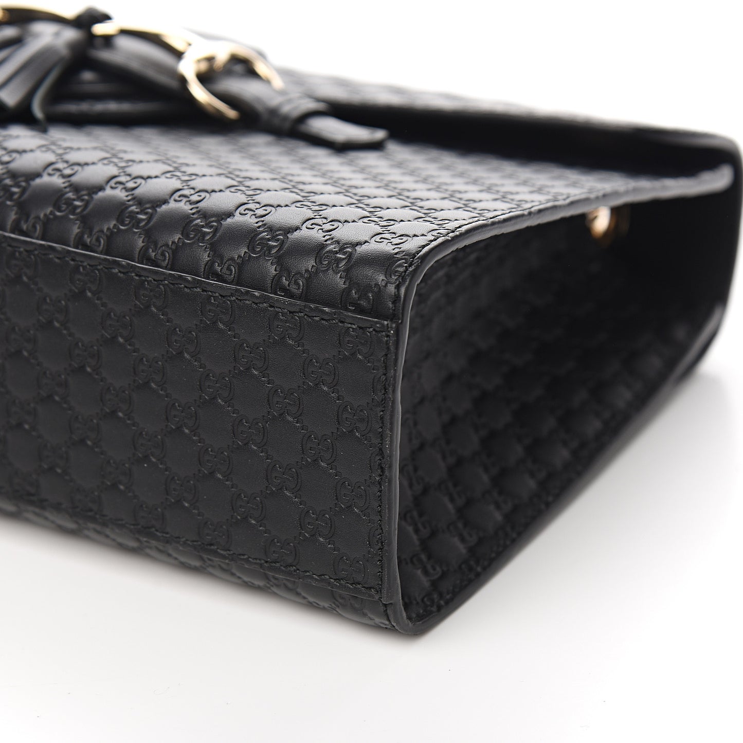 Microguccissima Medium Emily Chain Shoulder Bag Black