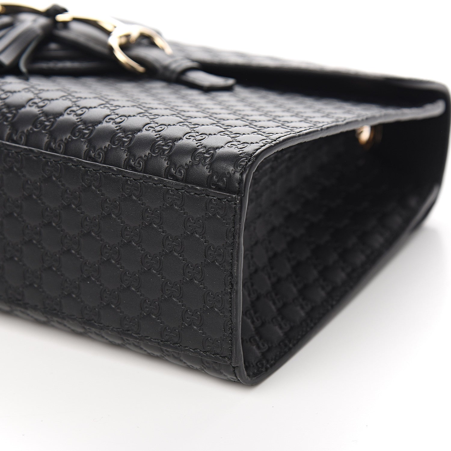 Gucci Microguccissima Medium Emily Chain Shoulder Bag Black 8 of 9