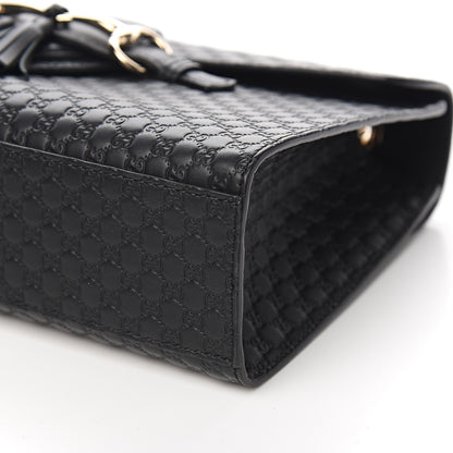 Gucci Microguccissima Medium Emily Chain Shoulder Bag Black 8 of 9