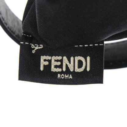 Fendi Calfskin Crocodile Embossed Tote Black Blue 7 of 9