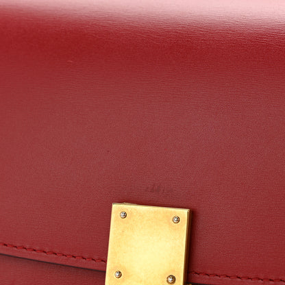 Celine Smooth Calfskin Small Classic Box Flap Bag Red 12 of 14