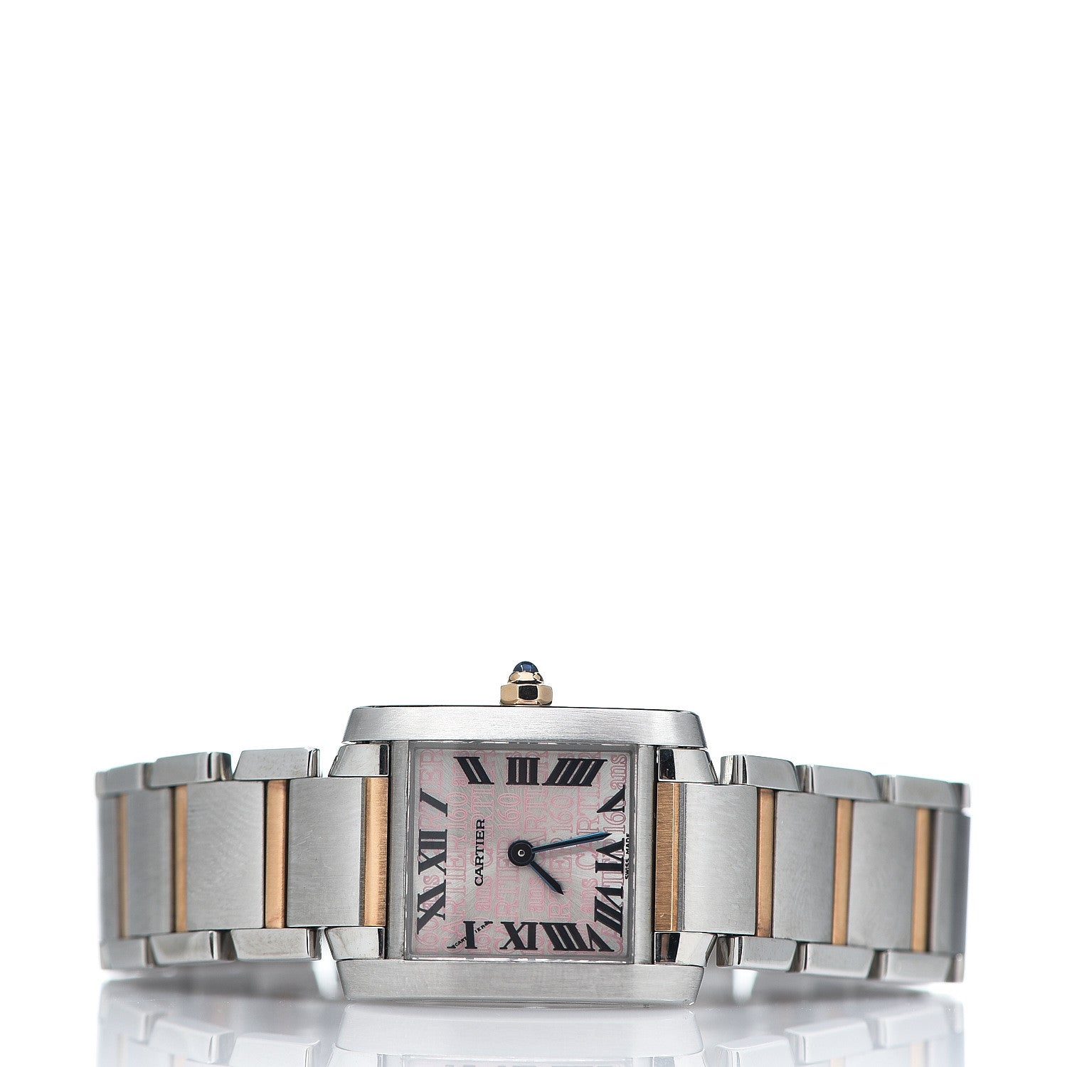 Cartier Stainless Steel 18K Pink Gold 20mm Tank Francaise 160th Anniversary Quartz Watch 2 of 5