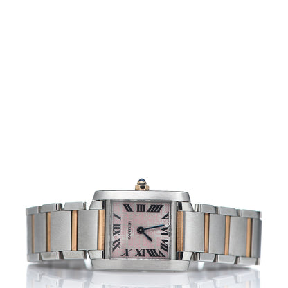 Cartier Stainless Steel 18K Pink Gold 20mm Tank Francaise 160th Anniversary Quartz Watch 2 of 5