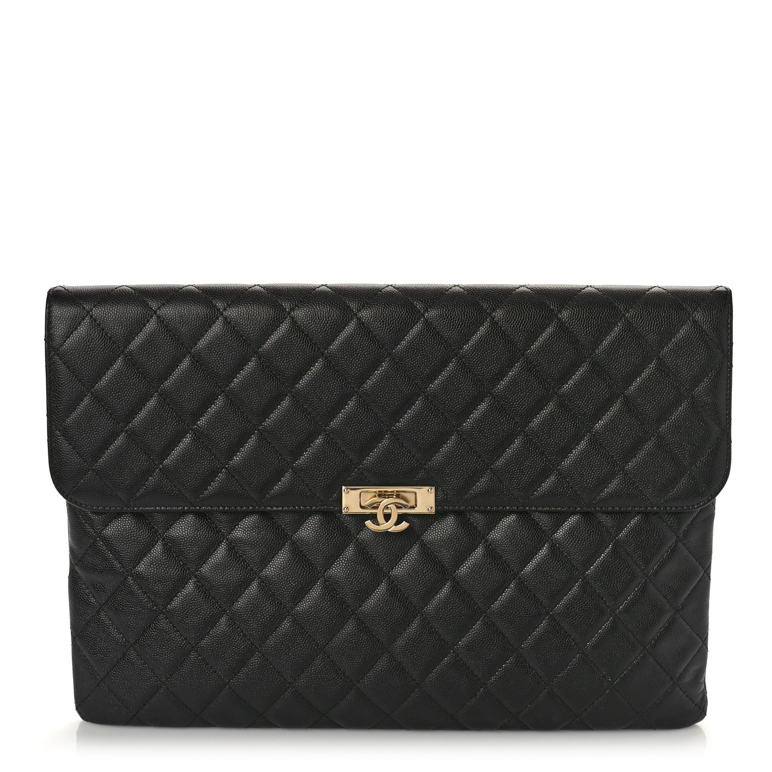 Chanel Caviar Quilted Large Golden Class Pouch Black 1 of 8