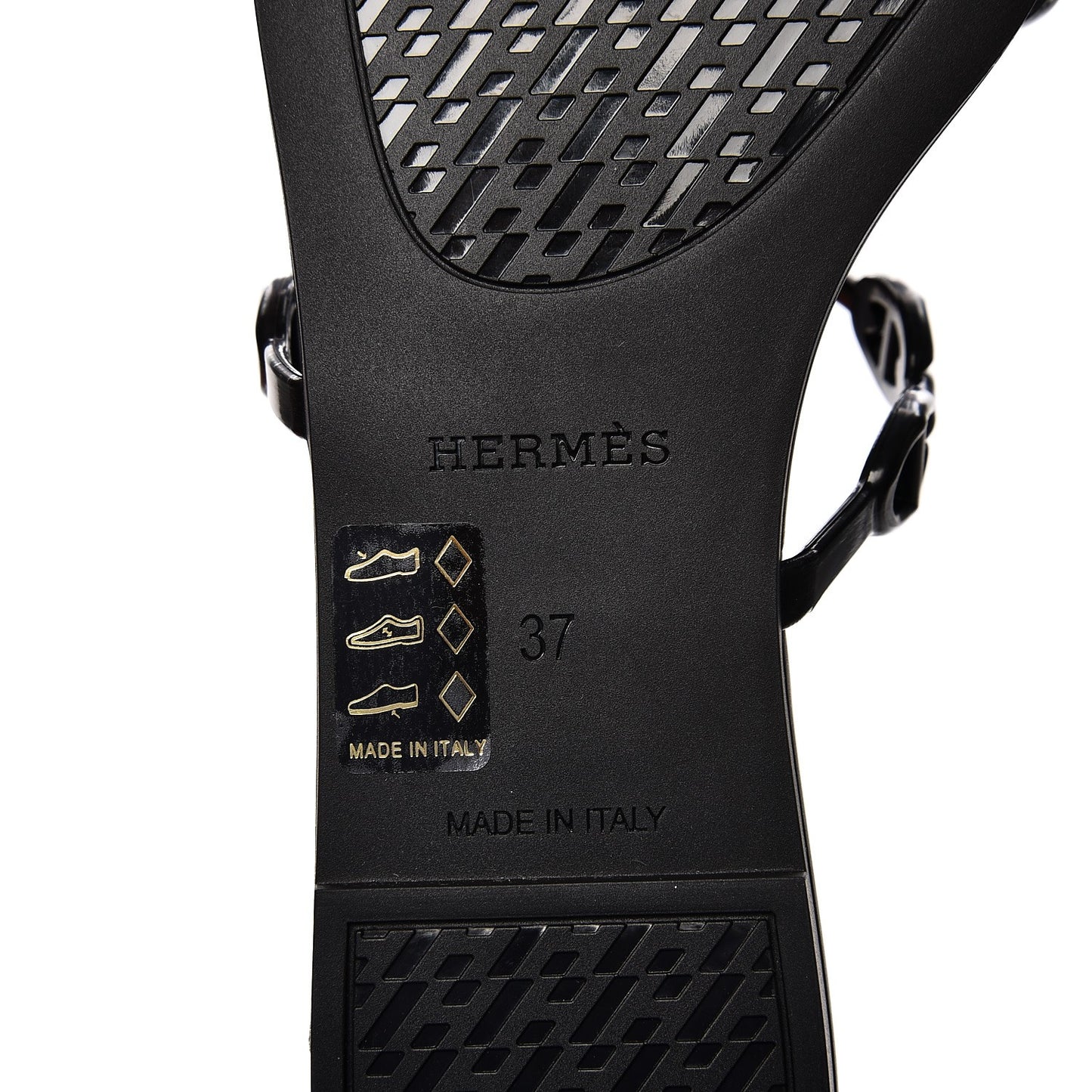Rubber Chaine d'Ancre Rivage Sandals 37 Black