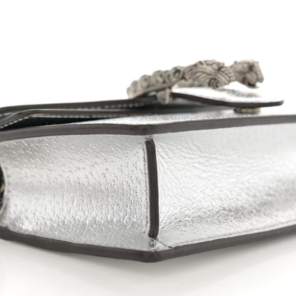 Gucci Metallic Calfskin Super Mini Dionysus Shoulder Bag Silver 9 of 10