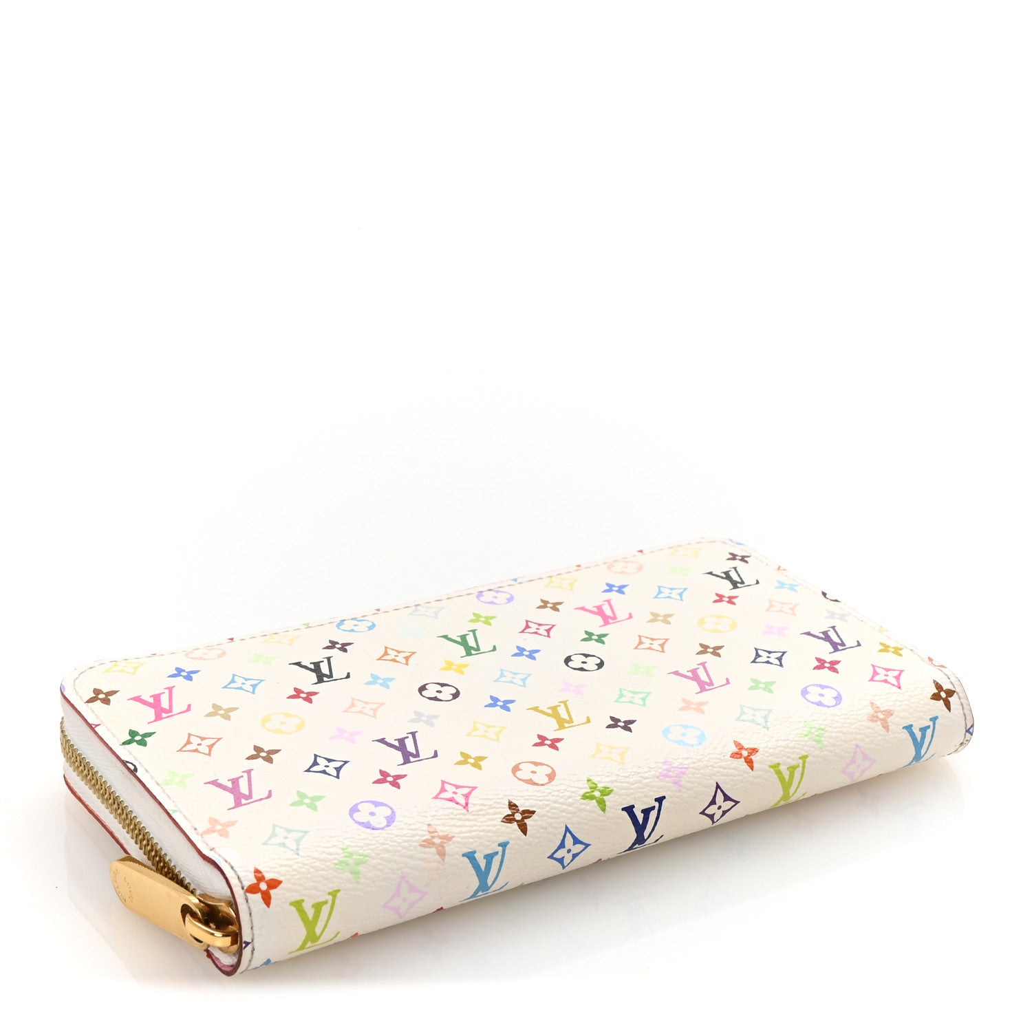 Louis Vuitton Monogram Multicolor Zippy Wallet White Litchi 4 of 6