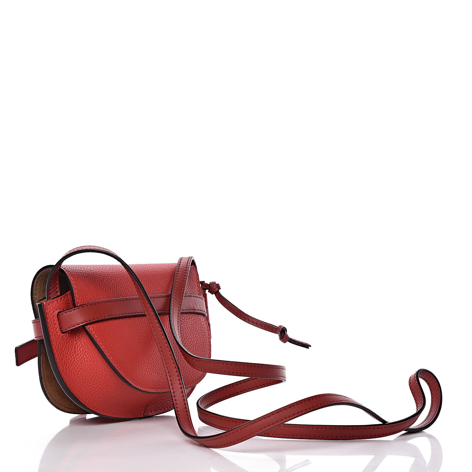 Loewe Grained Calfskin Mini Gate Crossbody Bag Scarlet Burnt Red 3 of 10